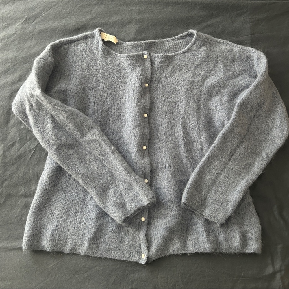 NWOT Sézane Gaspard Cardigan Vintage Blue